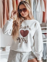 Dámska mikina s potlačou JUST LOVE YOU sivá FashionStreet BY1475