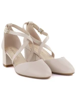 Dámske sandále s remienkami béžovej farby Sergio Leone SK824