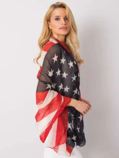 Dámska šatka AT CH S 1843 tmavomodrá a červená