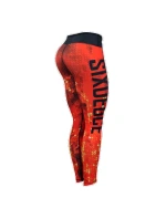 Dámske fitness legíny Six Deuce Digital Glow červené - Litex