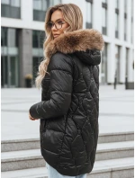 Dámska zimná bunda s kožušinou čierna FashionStreet TY5501