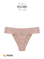 Dámske tangá 26706 A'2 Black and Beige - DC Girl