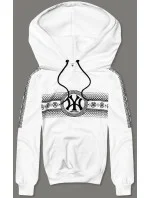 Biela pánska mikina s kapucňou (8B1100-1) Biela pánska mikina s kapucňou (8B1100-1)