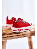 Dziecięce Materiałowe Trampki BIG STAR KK374051 Czerwone