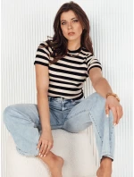 TARSON dámska pruhovaná blúzka čierna FashionStreet RY2384