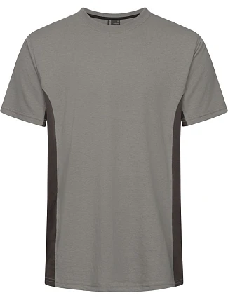 Promodoro 3590 Unisex pracovné tričko s kontrastnými prvkami – EXCD 40.3590 nové svetlosivé/antracitové
