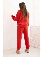 Dámska maslová súprava s voľnou mikinou a nohavicami LOVE red Dámska maslová súprava s voľnou mikinou a nohavicami LOVE red