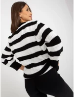 Dámsky sveter LC SW 8030 biely a čierny