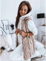 Dámska prešívaná vesta WELIA béžová FashionStreet TY3295 Dámska prešívaná vesta WELIA béžová FashionStreet TY3295