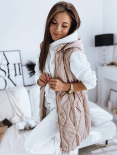 Dámska prešívaná vesta WELIA béžová FashionStreet TY3295
