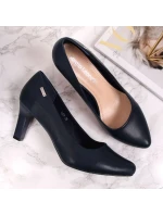 Sergio Leone tmavomodré lodičky na podpätku