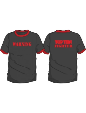TOP TEN "WARNING" tričko XL čierne TOP TEN "WARNING" tričko XL čierne