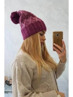 Milano fleecová čiapka K203 pink melange+dark pink