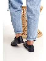 Damskie Skórzane Trampki Big Star Czarne V274871