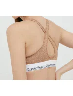 Dámska športová podprsenka QF1654E 796 hnedá/vzor - Calvin Klein