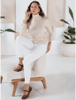 Dámsky sveter s rolákom VANORIA cream FashionStreet MY2487 Dámsky sveter s rolákom VANORIA cream FashionStreet MY2487
