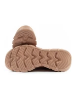 Skechers Dámske zimné členkové topánky zateplené kožené hnedé dámske