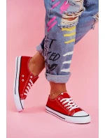 Damskie Klasyczne Trampki Czerwone Omerta