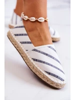 Damskie Modne Logowane Espadryle Big Star JJ274959 Białe