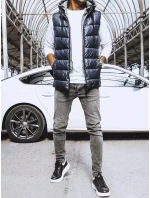 Pánska tmavomodrá vesta FashionStreet TX4140
