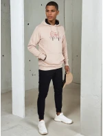 Pánska mikina s kapucňou béžová FashionStreet BX5714
