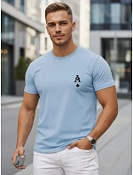 Pánske bavlnené tričko s potlačou AS Pik, svetlo modré, FashionStreet NX5130R Pánske bavlnené tričko s potlačou AS Pik, svetlo modré, FashionStreet NX5130R