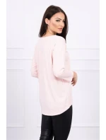 Blúzka s potlačou Star Style v púdrovo ružovej farbe Blúzka s potlačou Star Style v púdrovo ružovej farbe