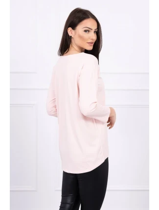 Blúzka s potlačou Star Style v púdrovo ružovej farbe Blúzka s potlačou Star Style v púdrovo ružovej farbe