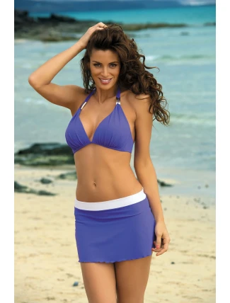 Meg Barcellona-Bianco sukňa M-266 Svetlo fialová s bielou (296) - Marko