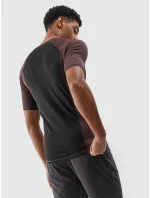 Pánske športové rýchloschnúce tričko 4F - hnedé