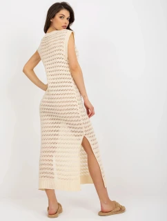 Béžové dámske plážové šaty (9003)