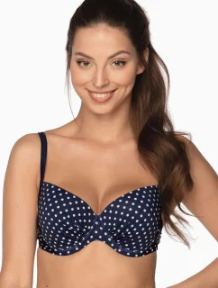 Dámska plavková podprsenka KKP020 Niue, bielo/modrá bodka - Gaia