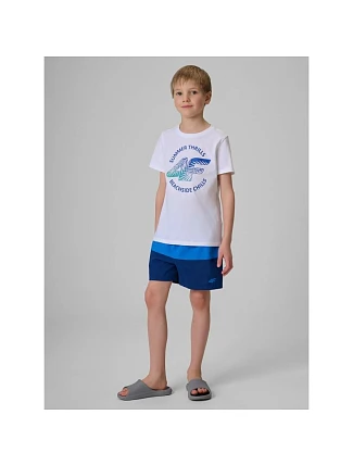 Chlapčenské plážové šortky boardshorts 4F 4FJWSS26UBDSM203-31S
