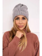 Fleecová čiapka Sylwia K244 svetlo šedá