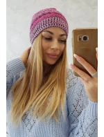 Fleecová čiapka Patrycja K254 fuchsiová+ružová