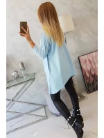Oversize blúzka v modrej farbe