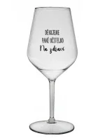 DĚKUJEME PANÍ UČITELKO - NA ZDRAVÍ - čirá nerozbitná sklenice na víno 470 ml