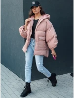Dámska prešívaná oversize bunda s kapucňou PARIMA ružová FashionStreet TY4480 Dámska prešívaná oversize bunda s kapucňou PARIMA ružová FashionStreet TY4480