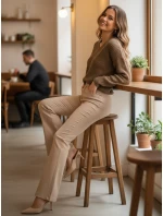 MONAVIA dámsky sveter béžový FashionStreet MY2405 MONAVIA dámsky sveter béžový FashionStreet MY2405