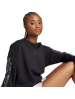 Dámska mikina adidas Animal Print 3-Stripes French Terry Sweatshirt black JM1835