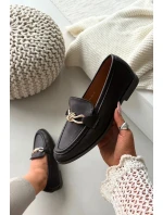 Dámské mokasíny s ozdobným detailem čokoládové rozinky