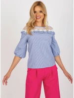 Blúzka LK BZ 509336.55P biela a modrá