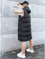 Dámska dlhá prešívaná vesta GERIAT black FashionStreet TY3838 Dámska dlhá prešívaná vesta GERIAT black FashionStreet TY3838