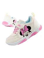Detská športová obuv Leomil tenisky minnie mouse na suchý zips LED
