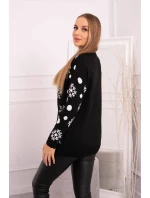 Vianočný sveter s medvedíkom čierny