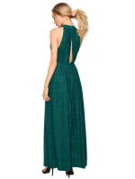 M721 Maxi šaty bez rukávov - čierne