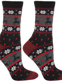 Ponožky Norvegia čierne s nórskym vzorom