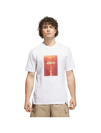 Pánske tričko adidas Waterfall Graphic, biele, KH0398 Pánske tričko adidas Waterfall Graphic, biele, KH0398