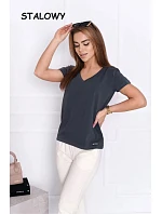 Dámske tričko s krátkym rukávom Serek brown - Off Pink