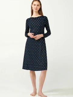 Vamp - Elegantná nočná košeľa so zlatou potlačou 21015 - Vamp